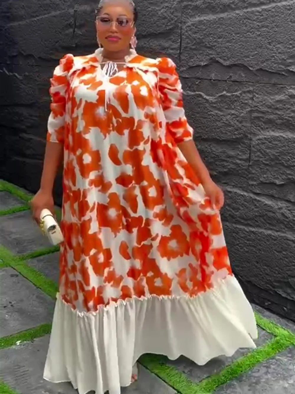 Übergröße Afrikanische Partykleider für Damen 2026 Neue Sommermode Dashiki Ankara Print Kleid Elegantes Türkisches Muslimisches Maxikleid Image