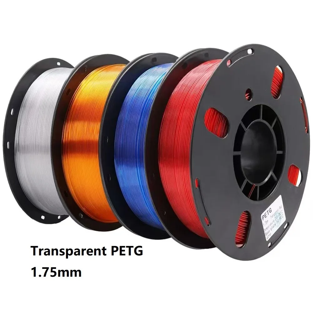 Klares Filament PETG 1,75 mm 1 kg 500 g 250 g 3D-Druckermaterial Sublimation Transparentes Filament PETG Durchscheinend Blau Grün Rot Image