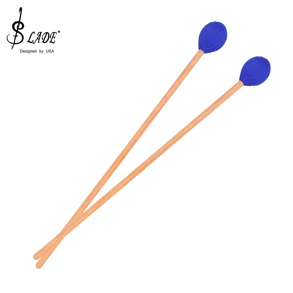 SLADE Drumstick Marimba Stick Mittlere Schlägel Xylophon Schlägel Drum Sticks Buche Griff Percussion Instrument Teile & Zubehör Image