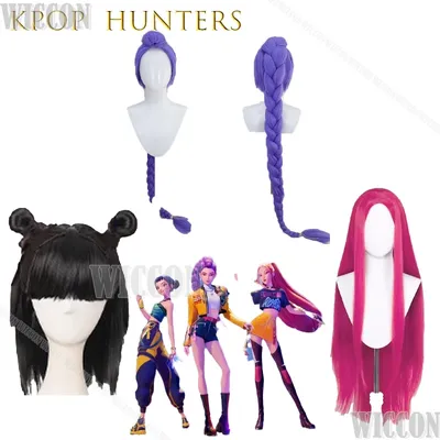 KPop Dämon Jäger Cosplay Kleidung Rumi Zoe Mira Anime Outfit Halloween Party Karneval Erwachsene Foto Schießen Festival Make-Up Prop Image
