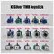 2PCS K-Silver JS13 Pro TMR Joystick for Switch Pro PS5 PS4 Xbox Series Xbox Elite 2 Replacement 3D Analog ThumbStick Anti-Drift