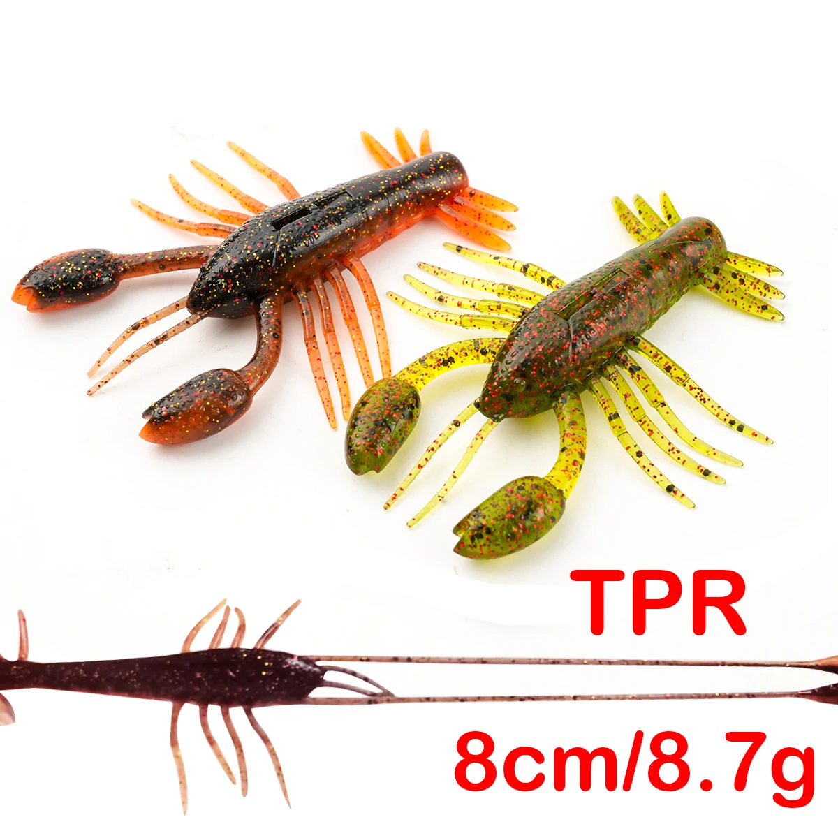 4 stücke/pFloating Angeln Köder Weiche 8 cm 8,7g Locken Hummer rivierkrebse softbait Angeln Weichen Köder Für Angeln weichen Wurm Image