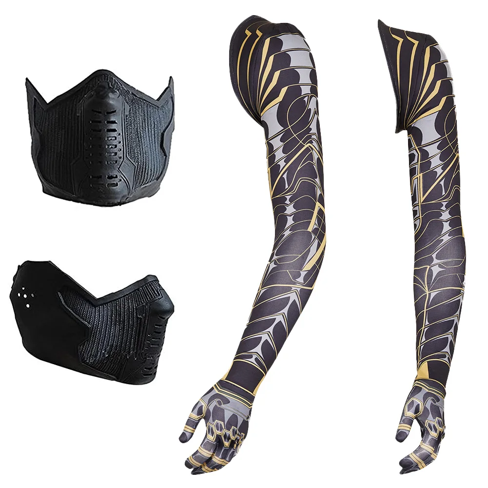 Bucky Barnes Bionic Arm Ärmel Handschuhe Maske Film Bolts of Thunder Cosplay Fantasy Kostüm Verkleidung Zubehör Erwachsene Männer Requisiten Image