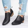 Plateaus tiefel Herbst Frauen plus Größe 36-43 Schuhe für Frauen Stiefeletten quadratischer Absatz Mode bequeme rutsch feste Botas de Mujer