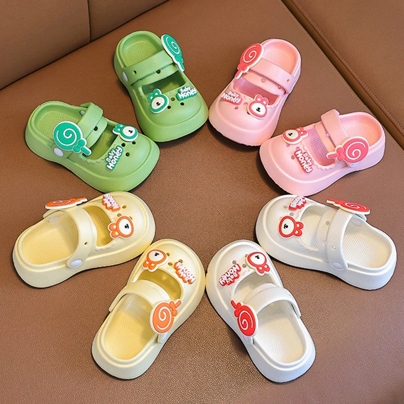 Dicke untere Sandalen Damen Sommer rutschfeste Strandpantoffeln Höhlenschuhe Kind Mary Jane Strandsandalen weicher Boden Baby Mädchen Prin