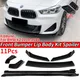 Auto Paraurti Anteriore Splitter Lip Body Kit Spoiler Minigonne Laterali Estensioni Avvolgente Posteriore Angolo ABS Per BMW X2 F39 2018 2019 2021 2022