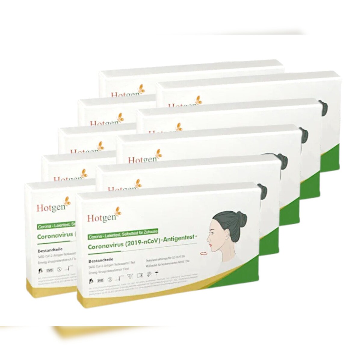 10x Hotgen Antigen Schnelltest Nasal Test Laien BfArM Selbsttest Image