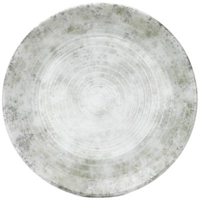 Dessertteller VAN WELL "Korfu, Teller 21 cm, 6 Stück", grau, H:2,5cm Ø:21cm, Porzellan, Speiseteller, mit Digitaldruck, spülmaschinen- und mikrowellengeeignet Image