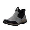 Slip-On Sneaker RIEKER "Ready2GO", Damen, Gr. 41, grau (grau, schwarz), Nubuklederimitat, Textil, sportlich, Schuhe, Boots, Schlupfschuh, Casual-Sneaker mit MemoSoft-Ausstattung