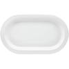 Servierplatte VAN WELL "Platte oval, 49,5 x 28 cm, 6 Stück", weiß, B:28cm H:4cm L:49,5cm, Steingut, Servierplatten, spülmaschinen- und mikrowellengeeignet