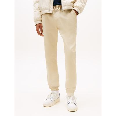 Stoffhose TOMMY JEANS "TJM AUSTIN JOG", Herren, Gr. 32, Länge 32, beige (desert sand dune), Web, Obermaterial: 96% Baumwolle, 4% Elasthan, unifarben, casual, regular fit lang, Hosen, Mit Kordelzug Image
