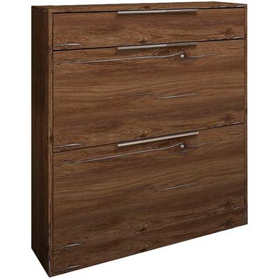Schuhschrank BORCHARDT MÖBEL, braun (eiche vintage), B:89cm H:96cm T:24cm, Schränke, Stehende Montage, Wandmontage & Glasböden unter Mehr aus der Serie Image