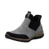 Slip-On Sneaker RIEKER "Ready2GO", Damen, Gr. 42, grau (grau, schwarz), Nubuklederimitat, Textil, sportlich, Schuhe, Boots, Schlupfschuh, Casual-Sneaker mit MemoSoft-Ausstattung