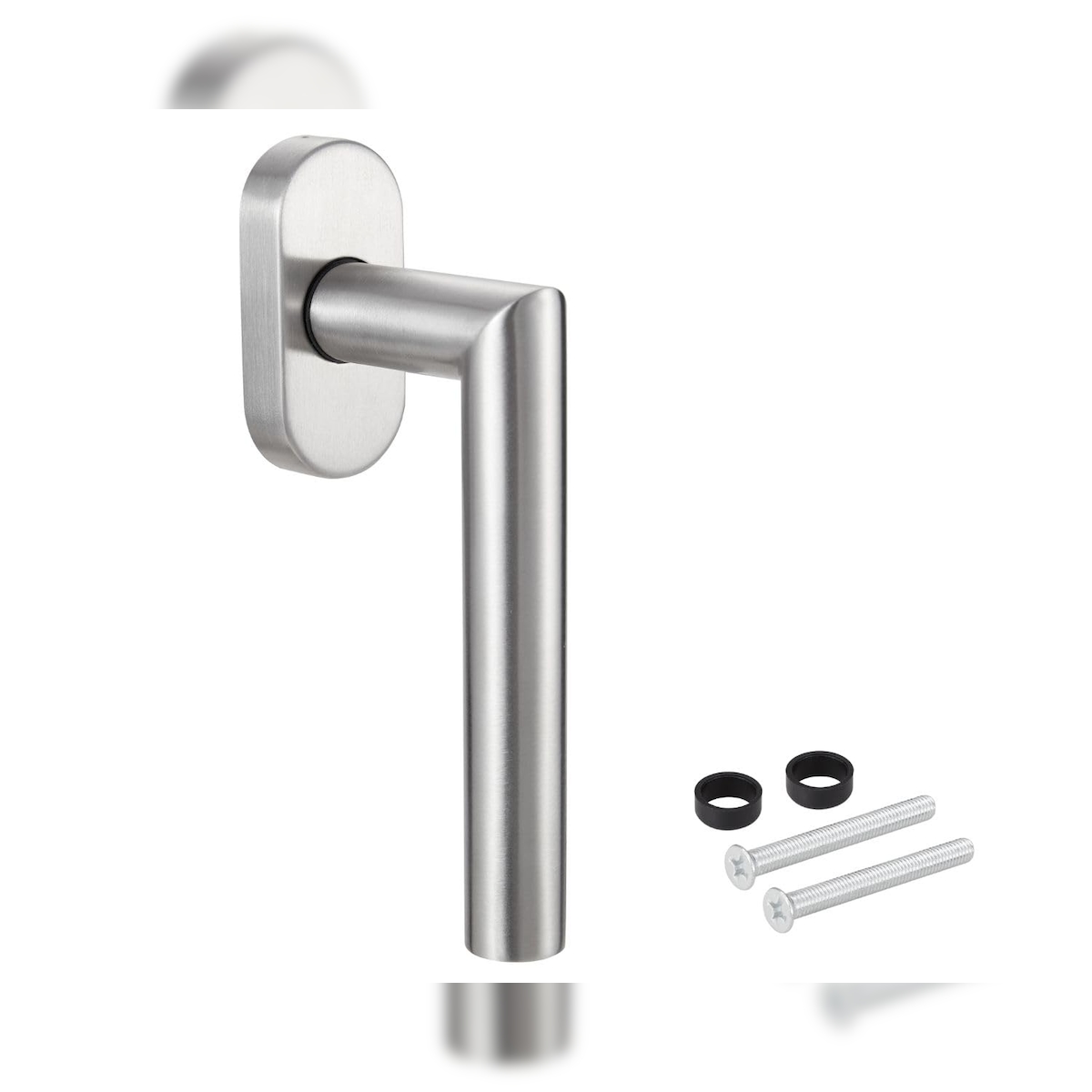 ID Dinkel Fenstergriff Edelstahl gebürstet Fensterolive Rasterolive Fensterbeschlag Fenstergarnitur Edelstahl Image