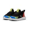 Sneaker PUMA "FUN RACER 2 SLIPTECH HOT WHEELS INF", Gr. 23, puma schwarz, lemon sherbert, puma team royal, Textil, sportlich, Schuhe, für Kinder