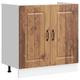 vidaXL Spülenunterschrank Kalmar Altholz-Optik 80x46x81,5 cm
