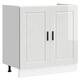 vidaXL Spülenunterschrank Porto Hochglanz-Weiß 80x46x81,5 cm