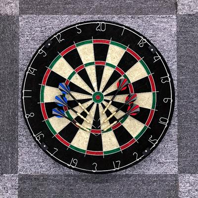 TEMU Bristle Dart Board, Tournament Sized Indoor Hanging Number Game For Steel Tip Darts- Dartboard With Mounting Hardware Random 6 Dart Styles