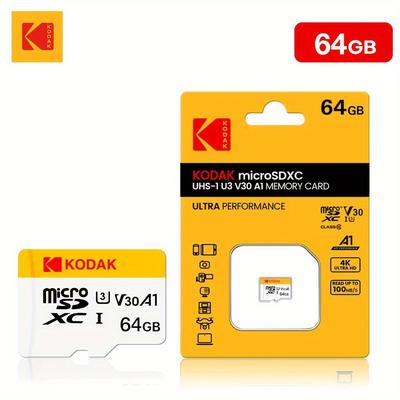 TEMU Kodak / Memory Card 32gb-256gb Uhs-i V30 Class 10, /s Read Speed, 4k Hd Video, Ultra Performance For Phone, Camera, Computer, Computer Storage | | Temperature Resistant