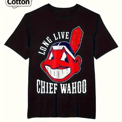 "TEMU Men's Graphic T-shirt - Humorous "long Live " Print, 100% Cotton Regular Fit Short Sleeve Tee, Black With Red & , Casual Novelty Gift For Adults, Apparel, Medium Elasticity Fabric" Image
