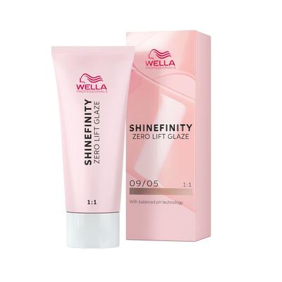 Wella Professionals Shinefinity Zero Lift Gaze Demi-permanente Gel-Cremetönung Haartönung 09/05 Natural Silk Blush 60 ml Nude Image