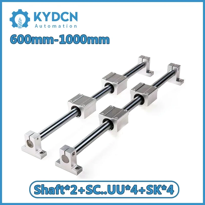 12 mm SCS Slider SK-Halterung, lineare zylindrische optische Achsenführungsschiene, komplettes Set SCS12UU SK12 Gleitschiene, Gleittisch Image