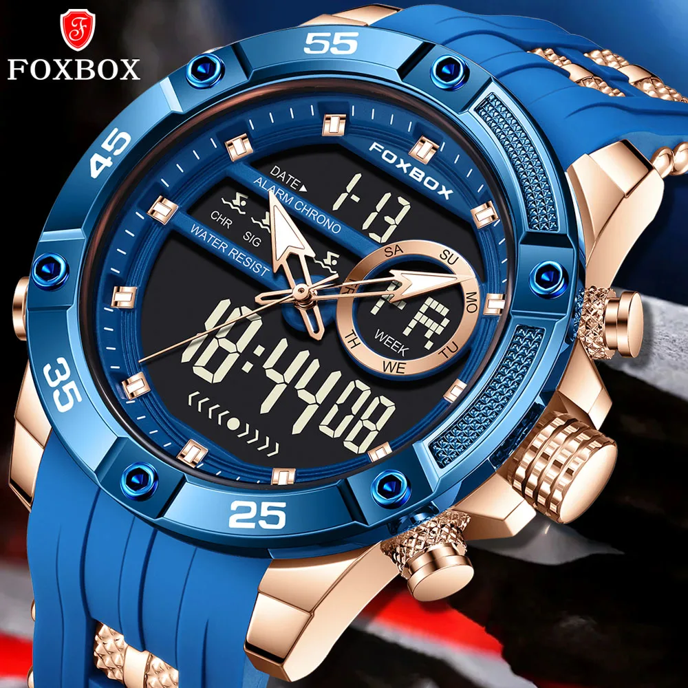 LIGE Multifunktions Herren Sport Uhr Wasserdicht Leucht Wecker Männer LED Digital Uhr Große Zifferblatt Elektronische Armbanduhr Mann Image