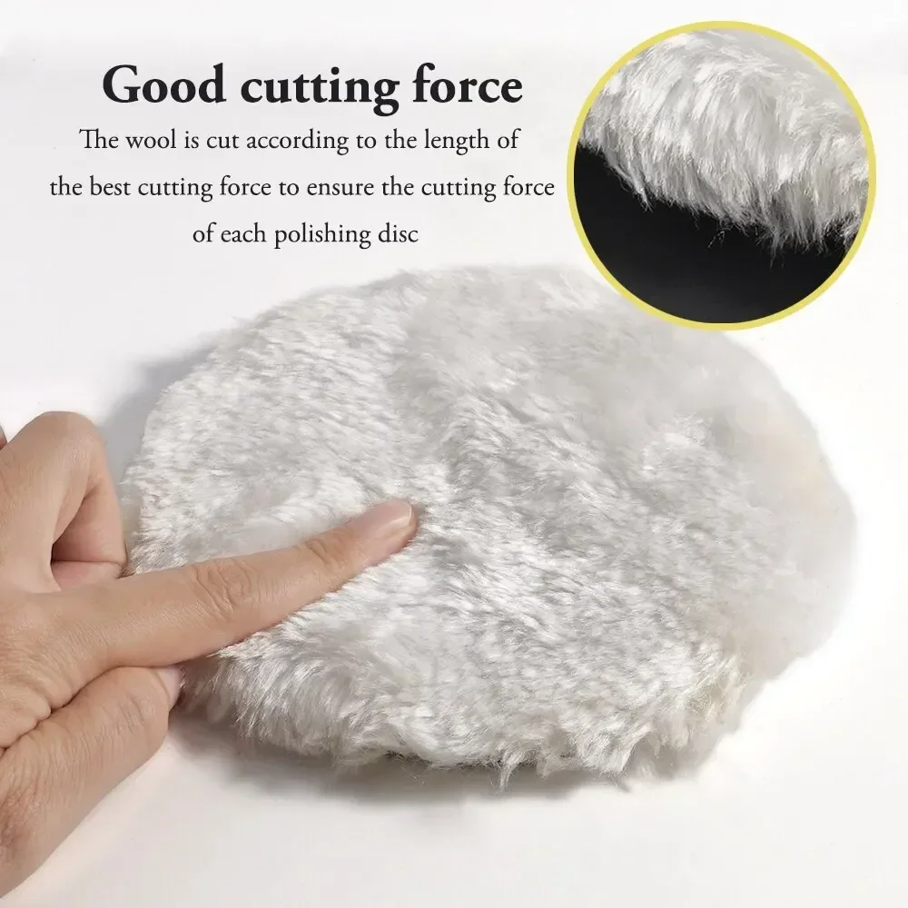 Auto Wachsen Schwamm 5PCS 3/4/5/zoll Polieren Kit Polieren Pad Wachsen Schwamm Disk Wolle rad Autolack Pflege Polierer Pads Gadge Image