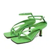 Sommersandalen für Damen, schmale Band-Sandalen, Basic-Stil, Sommerschuhe, europäischer Stil, elegante Party- und Hochzeitsschuhe, Größe 33–43