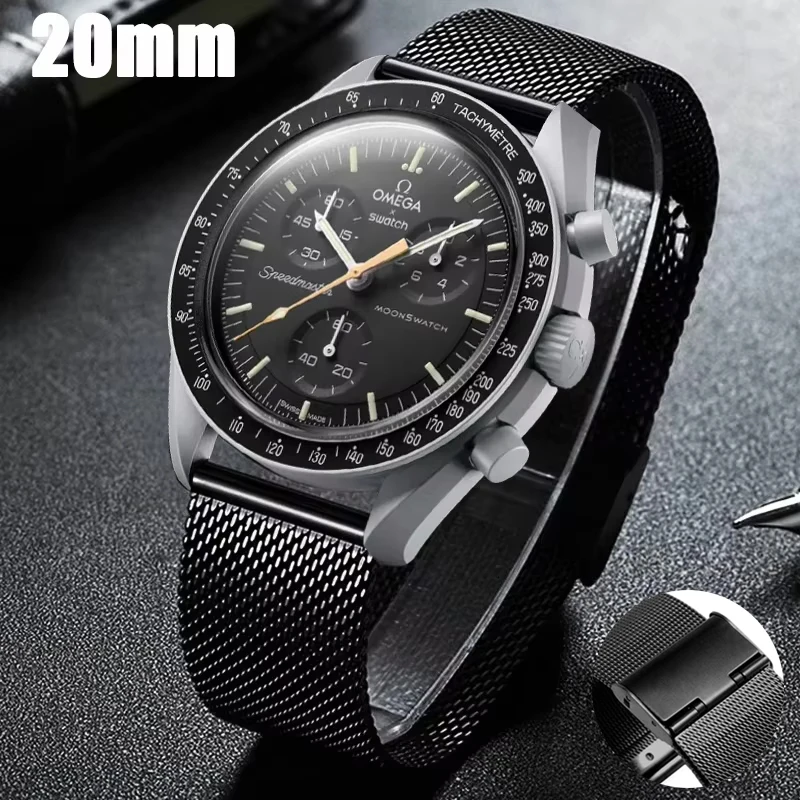 20mm Edelstahlarmband für Omega X Swatch Joint Moon Swatch Milanese Armband Armband für MoonSwatch Armband Zubehör Image