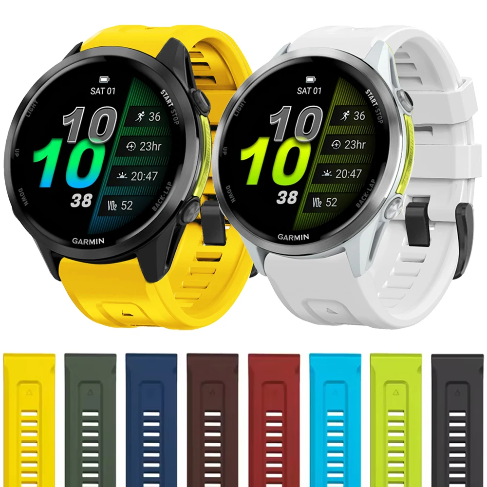 Forerunner 970 Uhrenarmband für Garmin Forerunner 965 955/Fenix 8 E 7 7X 6 6X 5 5X/Epix Pro QuickFit 22 26 mm Kautschukarmband Image