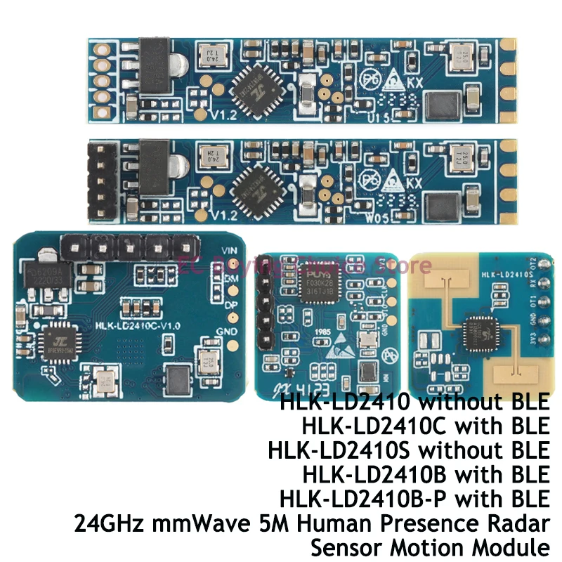 10pcs/1pc HLK-LD2410B LD2410C LD2410 LD2410S High Sensitivity 24G Human Presence Statu Radar Heartbeat Detection Sensor Module