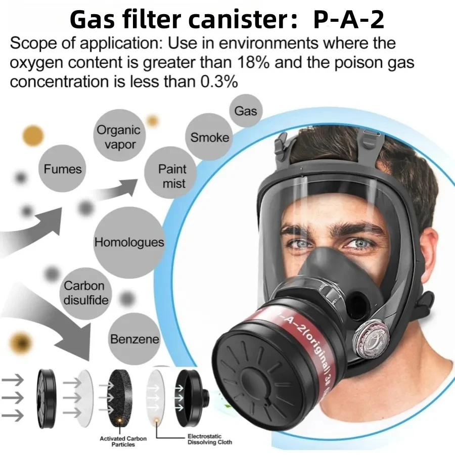Anti-giftige Drei-Schnittstellenmaske Modell 6800, schützt vor giftigen Gase und Staub Image