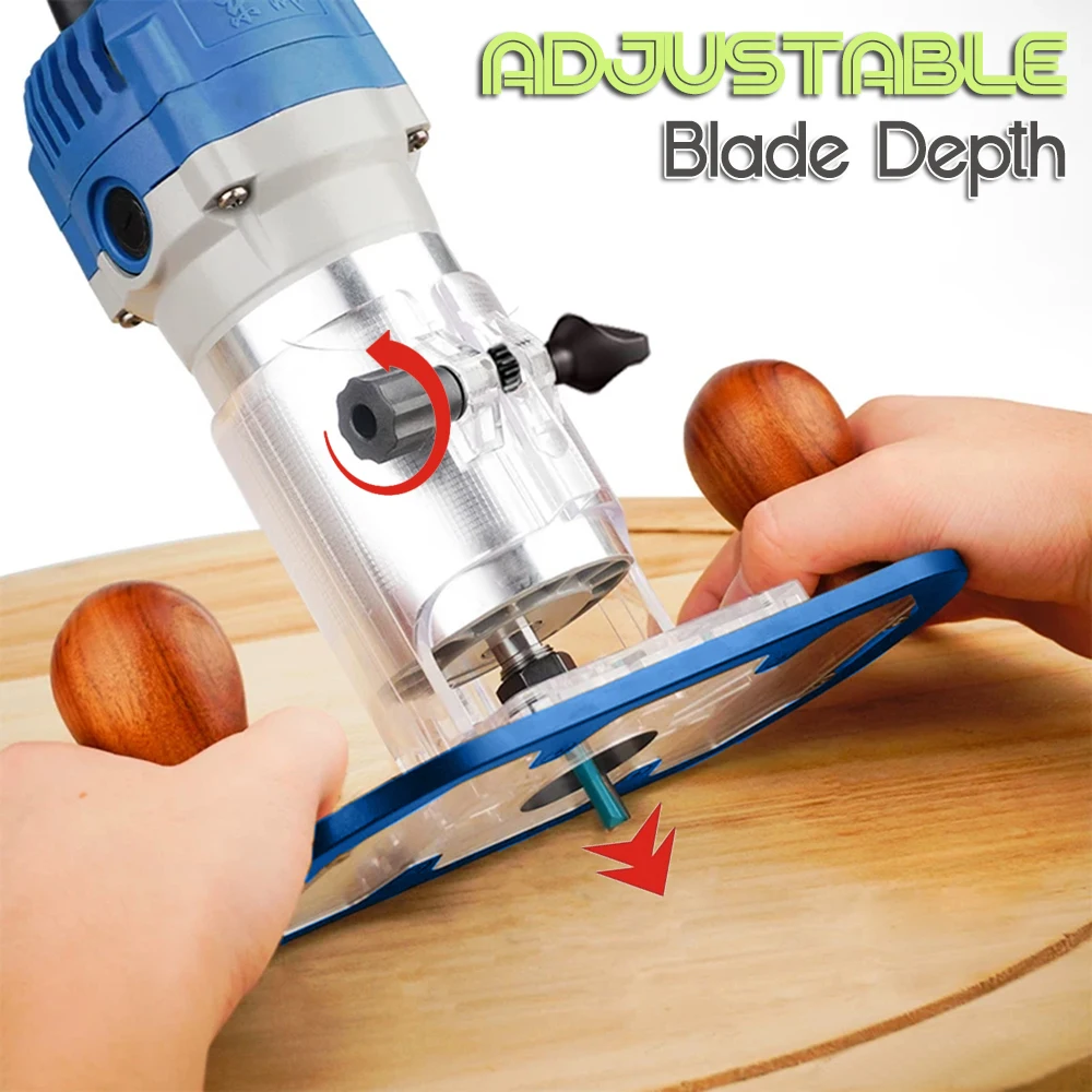 Neue Holzfräserbasis für Kantenführung – Holzbearbeitungs-Trimmmaschine, Fräsen, Nut, Flip-Gravur, Trimmen, Öffnung, Fräsen Image