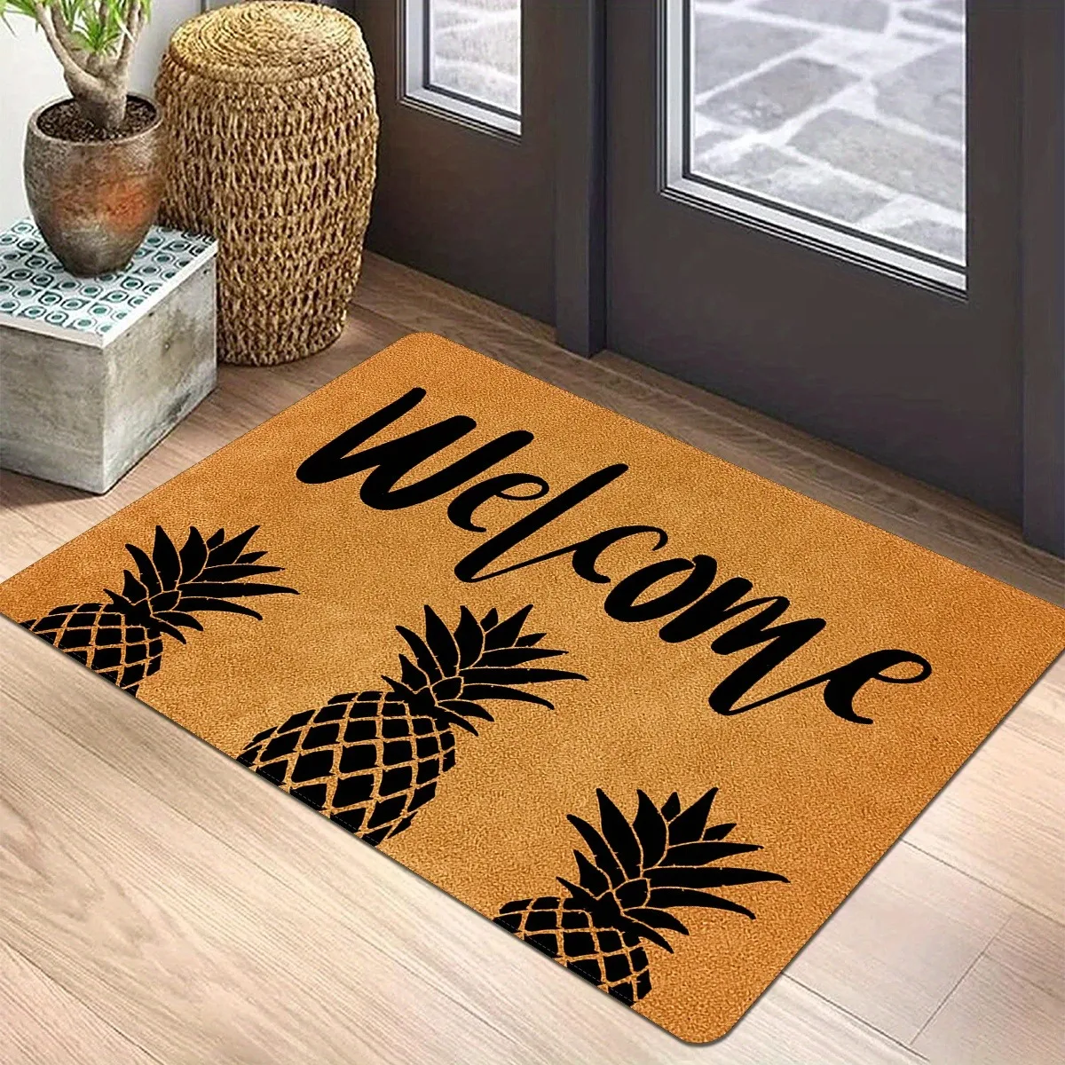 1PC WELCOME Charactor pattern Door Mats Kitchen Rugs Non-Slip design Bathroom Rugs Bath Mat Carpet for Home Sink Laundry Decor