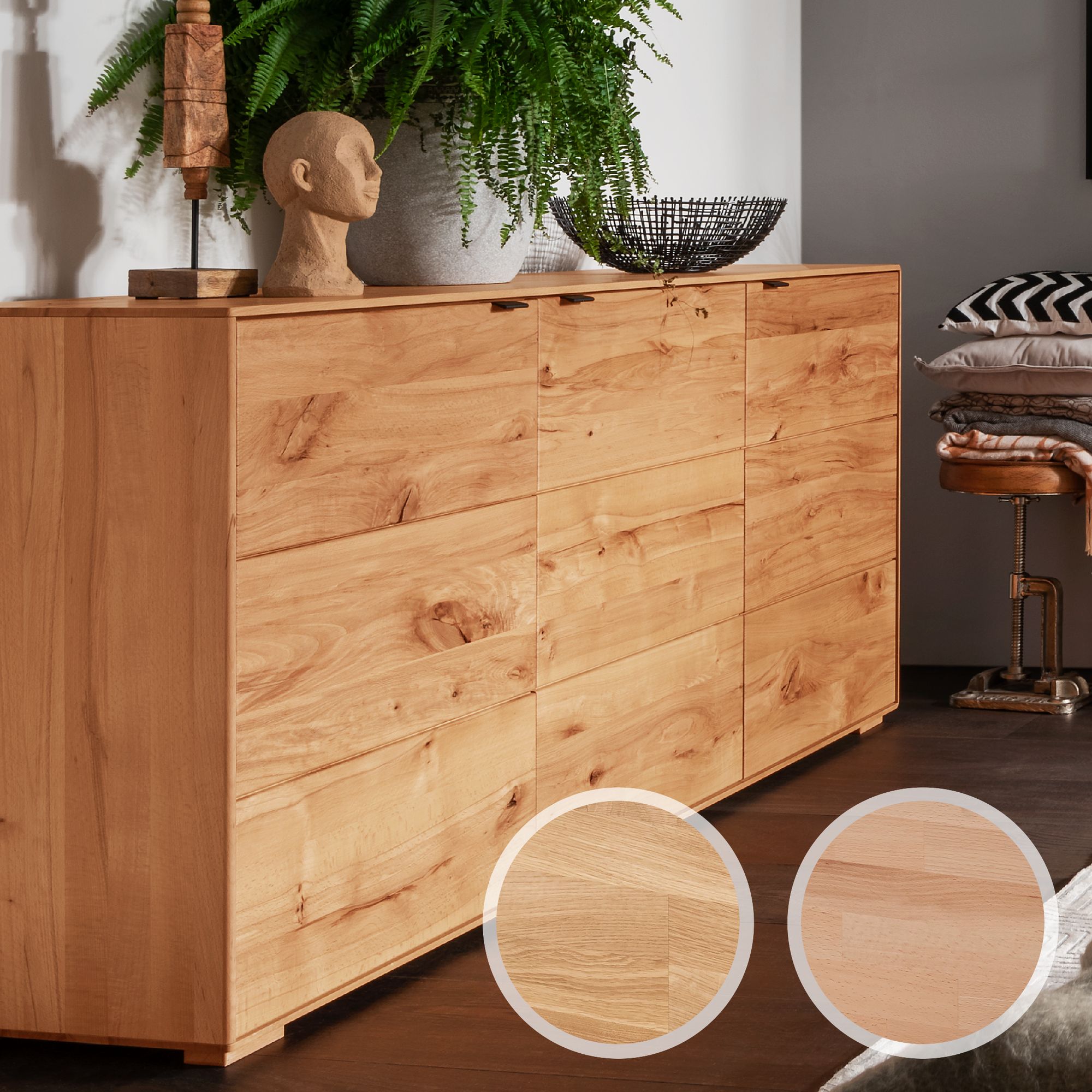 Massivholz »Zerro« Sideboard I Kernbuche