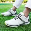Weiß Golf Schuhe Männer Wasserdichte Golf Training Turnschuhe Spikeless Golf Trainer Lace-up Golf Business Turnschuhe Casual Kleid Schuhe