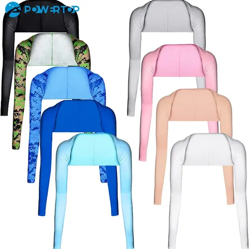 1Pair Cooling Shawl Arm Sleeves with Finger Hole Woman Sun Protection Shawl Golf Shawl Shrug