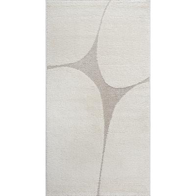Teppich THE CARPET "Elisa", beige (creme), B:80cm H:12mm L:150cm, Polypropylen, Teppiche, moderner Wohnzimmer Teppich, geometrisches Design, hohe Flordichte Image