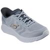 Slip-On Sneaker SKECHERS "GO WALK NOW-PAYTON", Herren, Gr. 41, grau, Textil, sportlich, Schuhe, Trainingsschuh, Schnürschuh mit Handsfree Slip-ins