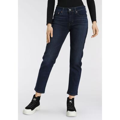 Boyfriend-Jeans LEVI'S "MID RISE BOYFRIEND", Damen, Gr. 27, Länge 30, blau (schwarz indigo blau), Denim/Jeans, Obermaterial: 60% Baumwolle, 23% Viskose, 16% Polyester, 1% Elasthan, casual, figurbetont, Jeans Image