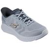 Slip-On Sneaker SKECHERS "GO WALK NOW-PAYTON", Herren, Gr. 42, grau, Textil, sportlich, Schuhe, Trainingsschuh, Schnürschuh mit Handsfree Slip-ins