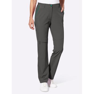 Stretch-Hose, Damen, Gr. 46, Normalgrößen, grau (anthrazit), 93% Polyester, 7% Elasthan, unifarben, Hosen Image