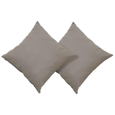 Dekokissen MY HOME "Raja", grau (taupe), B:40cm L:40cm, Polyester, Dekokissen_Sitzkissen_Kissenhüllen, einfarbig, Kissenhüllen ohne Füllung, 40 x 40 cm, 2er-Set, Mikrofaser Image
