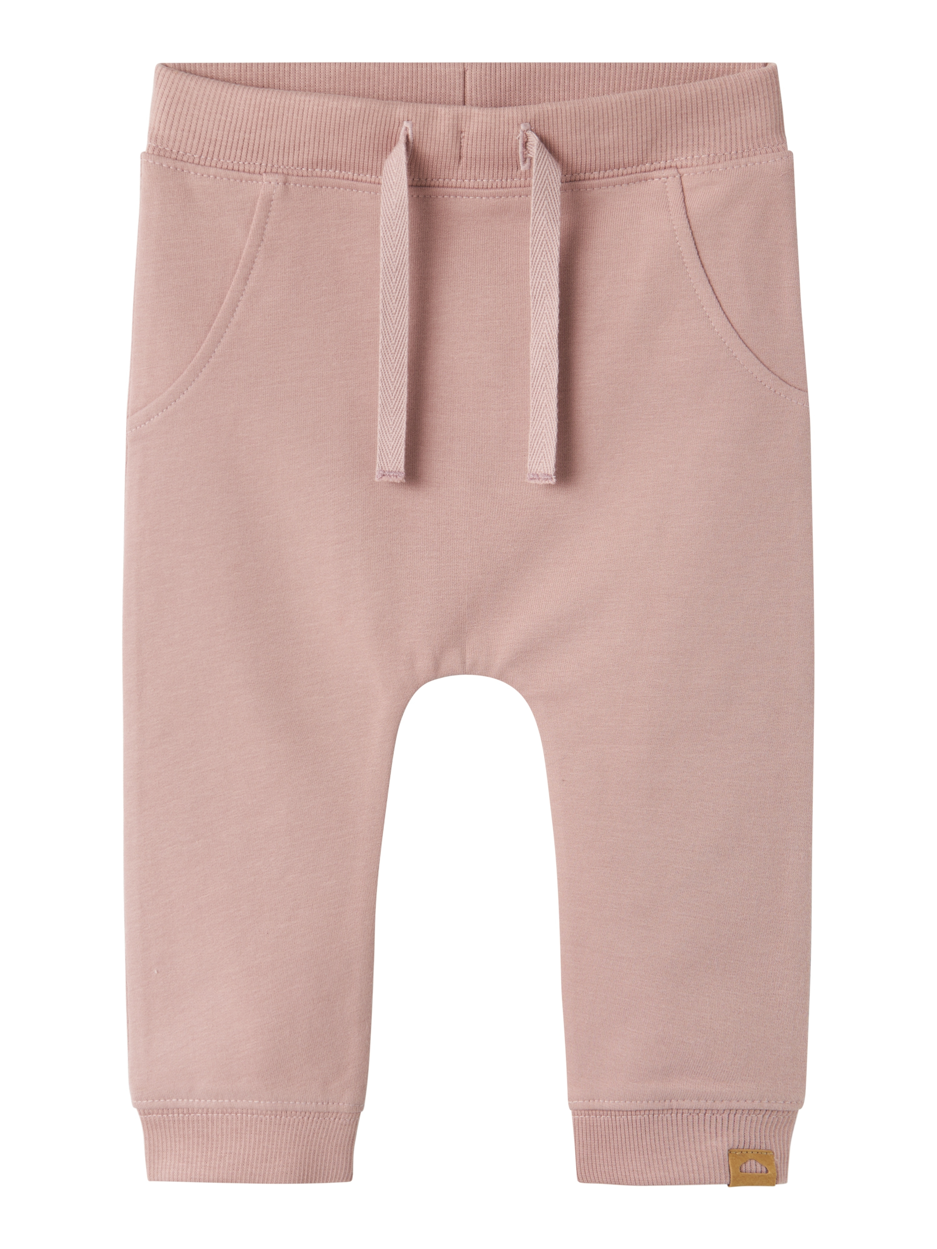 Sweathose NAME IT "NBNTAKKI für Mädchen und Jungen mit Kordelzug", Baby, Gr. 92, N-Gr, rosa (deauville mauve), Sweatware, Obermaterial: 95% Baumwolle, 5% Elasthan, unifarben, casual, normal knöchellang, Hosen, unifarben, casual, regular fit,... Image