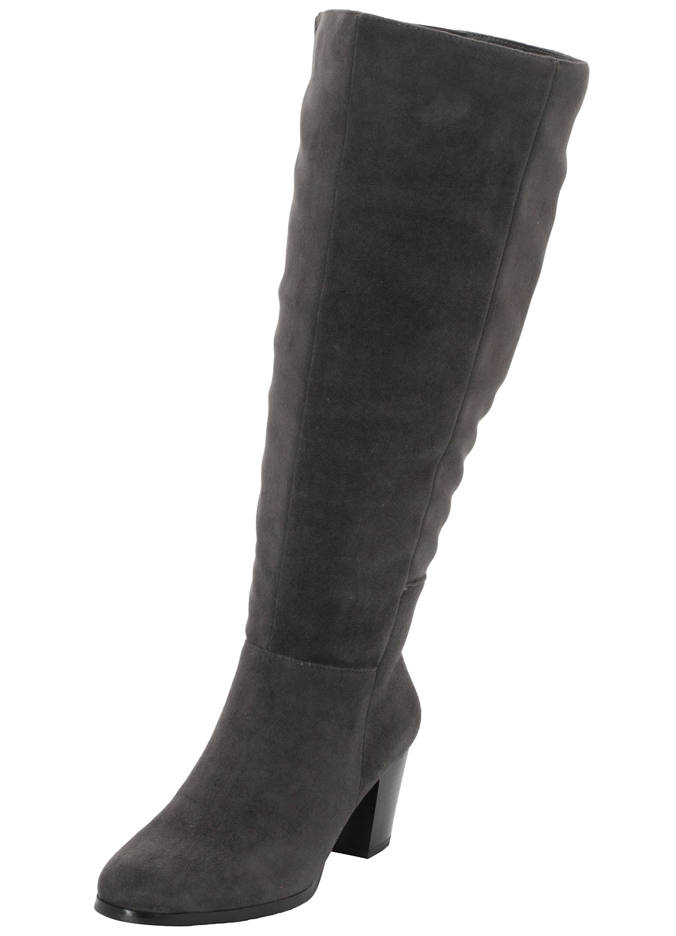 Weitschaftstiefel SHEEGO, Damen, Gr. 42, XL-Schaft, grau, Lederimitat, Polyester, Schuhe Weitschaftstiefel