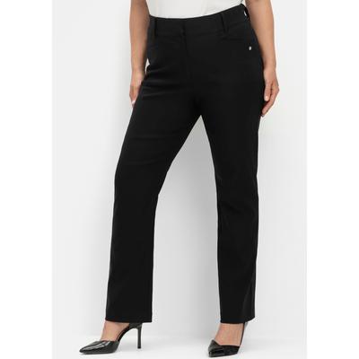 Webhose SHEEGO, Damen, Gr. 22, Kurzgrößen, schwarz, 70% Viskose, 25% Polyamid, 5% Elasthan, unifarben, Hosen Image