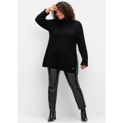 Leggings SHEEGO, Damen, Gr. 48, Normalgrößen, schwarz, 100% Polyester, unifarben, Hosen Image