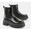 Chelseaboots BUFFALO "ASPEN", Damen, Gr. 42, schwarz, Lederimitat, modisch, Schuhe, Stiefelette, Schlupfboots, Plateauboots, Profilsohle mit Stretch