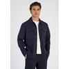 Hemdjacke LINDBERGH "Lindbergh Hemdjacke", Herren, Gr. M, blau (navy), Oberstoff: 35% Polyester (recycelte Fasern), 31% Viskose, 30% Polyester, 4% Elasthan, lässig geschnitten, Jacken